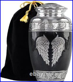 10 Engraved Angel Wing Cremation Urn Adult Funeral Urn Bag Included Male/Female