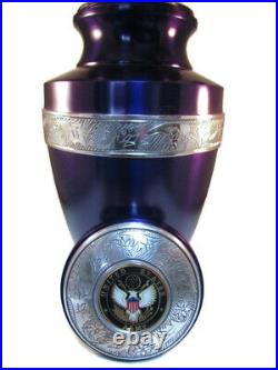 ARMY Purple 200 adult cremation urn for ashes