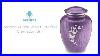 Adult Embrace Pearl Purple Butterflies Cremation Urn For Ashes