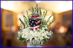 American Flag Cremation Urn or Cremation Urns Adult Human & Urns for Human Ashes