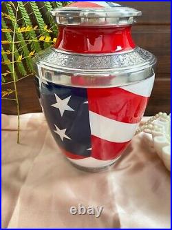 American Flag Urns for Human Ashes Large Cremation Urn For Adults, Cremation Urn