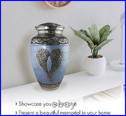 Angel Blue Urns for Human Ashes Large and Cremation Urn Cremation Urns Adult