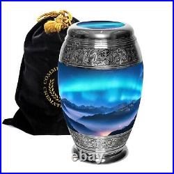 Aurora Borealis Cremation Urn, Cremation Urn for Adult Human, Urns for Human Ash