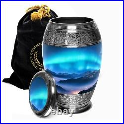 Aurora Borealis Cremation Urn, Cremation Urns Adult, Urns for Human Ashes