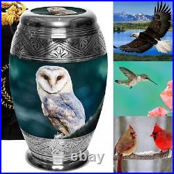 Barn Owl Cremation Urn, Cremation Urns for Adult Human, Urns for Human Ashes