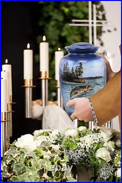 Bass Fishing Urn Bass Fish Cremation Urn for Ashes Adult Fishing Urn Handc
