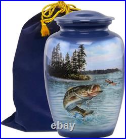 Bass Fishing Urn Bass Fish Cremation Urn for Ashes Fishing Urn Handcrafted