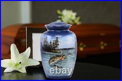 Bass Fishing Urn Bass Fish Cremation Urn for Ashes Fishing Urn Handcrafted