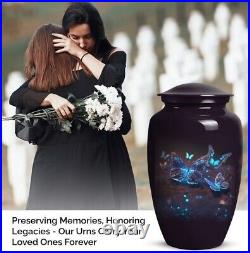 Black Butterfly In printed Big Size Cremation Urn For Adult Human Ashes keepsake