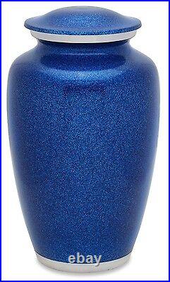 Blue 210 Cubic Inches Large/Adult Funeral Cremation Urn for Ashes