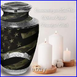Blue Camo Military Navy Cremation Urn Cremation Urns Adult Urns for Human Ashes