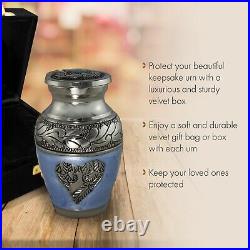 Blue Loving Angel Cremation Urn, Cremation Urn Small, Urns for Human Ashes