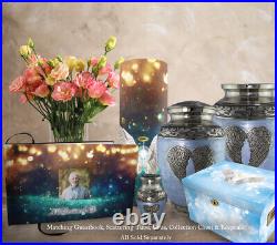 Blue Loving Angel Cremation Urn, Cremation Urn Small, Urns for Human Ashes