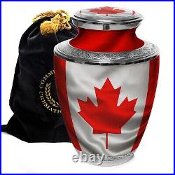 Canadian Flag Cremation Urn Cremation Urns Adult Urns for Human Ashes