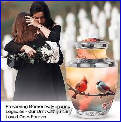 Cardinal Bird Cremation Urn 10 Inch Human Ash Keepsake Funeral Burial Adult Urn