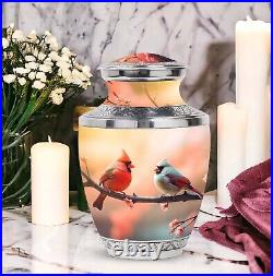 Cardinal Bird Cremation Urn 10 Inch Human Ash Keepsake Funeral Burial Adult Urn