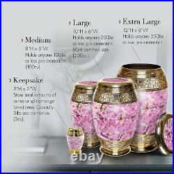 Cherry Blossom Cremation Urn, Cremation Urns Adult, Urns for Human Ashes