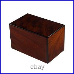 Cognac 250 Cubic Inches Large/Adult Wood Box Funeral Cremation Urn for Ashes