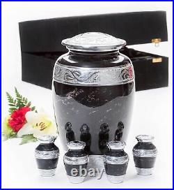 Cremation Urns 1 Large 4 Mini Engraved Human Ashes Adult For Female Male Burial