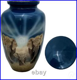 Cremation Urns- Elephant Family Adult Urn -Best Urn for Human Ashes Funeral Ur