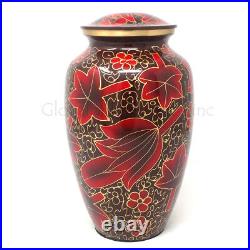 Cremation Urns Large Red Flower Petals Adult for Ashes