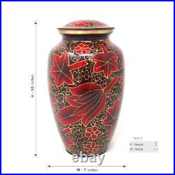 Cremation Urns Large Red Flower Petals Adult for Ashes