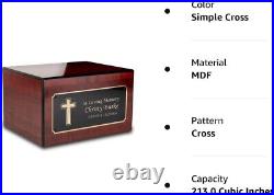 Cremation Urns for Human Ashes Adult Male Female Urn Box Decorativ, Simple cross