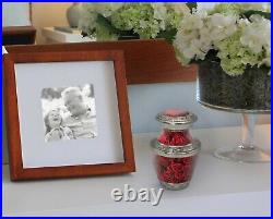 Crimson Rose Cremation Urn, Cremation Urn Small, Urns for Human Ashes