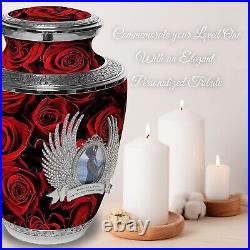 Crimson Rose Cremation Urn, Cremation Urns Adult, Urns for Human Ashes