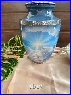 Cross Urns for Human Ashes Large Cremation Urn, Cremation Urn Adults Heart Urn