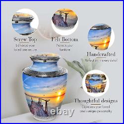 Dock of the Bay Cremation Urn for Human Ashes Adult Woman for Funeral, Burial or