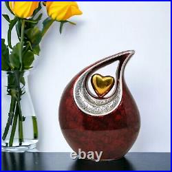 Engraved Cremation Tea Drop Urns For Human Ashes Adult Male & Female 10.5 Inch
