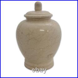 Eternal Natural Beige Marble Cremation Urn for Ashes (Full Size/Adult)