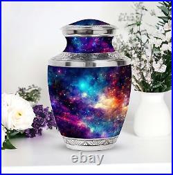 Glowing Galalxy Large Cremation Urns For Adults 200 cubic inch