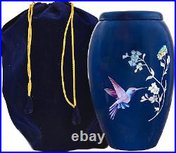 HLC URNS Lovely Blue Humming Bird Adult Cremation Urn