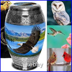 Handmade Majestic Eagle Cremation Memorial Urns Human Adult Ashes Funeral Urns