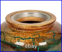 Handmade Wooden Cremation Urn Decorative Memorial Urn With Lid Adult Ashe L Size