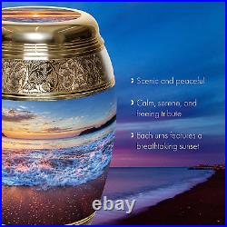 Hawaiian Sunset Cremation Urn for Human Ashes Adult Female for Funeral, Burial &