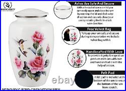 Humming Bird Cremation URNS, for Human Ashes, Adult URN for Funeral, Burial, Col