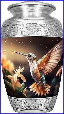 Hummingbird Cremation Urn Metallic Urn 10 Decorative Female/Male 200 Cu/in
