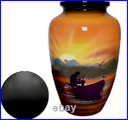 LOVE MEMORIALS Cremation Urns- Stylish Boat Man Adult Urn -Best Multicolor