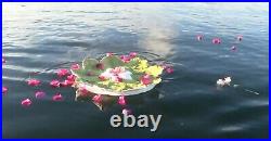 Large/Adult 200 Cubic Inch Lily Water Scattering Bowl Funeral Cremation Urn