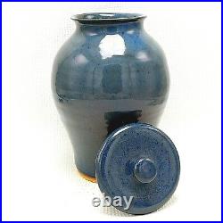 Large Adult Funeral Cremation Urn 215 cu in Human Ash Blues 11 Ceramic Pottery