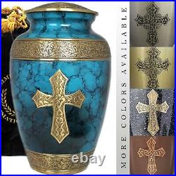 Love of Christ Blue Cremation Urn, Cremation Urns Adult, Urns for Human Ashes
