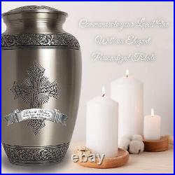 Love of Christ Silver Cremation Urn, Cremation Urns Adult, Urns for Human Ashes