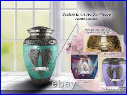 Loving Angel Green Cremation Urn, Cremation Urns Adult, Urns for Human Ashes