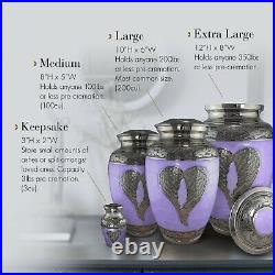 Loving Angel Purple Cremation Urn, Cremation Urns Adult, Urns for Human Ashes