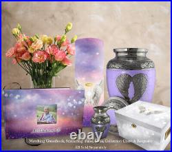 Loving Angel Purple Cremation Urn, Cremation Urns Adult, Urns for Human Ashes