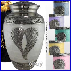 Loving Angel Urns for Human Ashes Adult Female Cremation Large, White