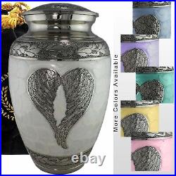 Loving Angel White Cremation Urn, Cremation Urns Adult, Urns for Human Ashes